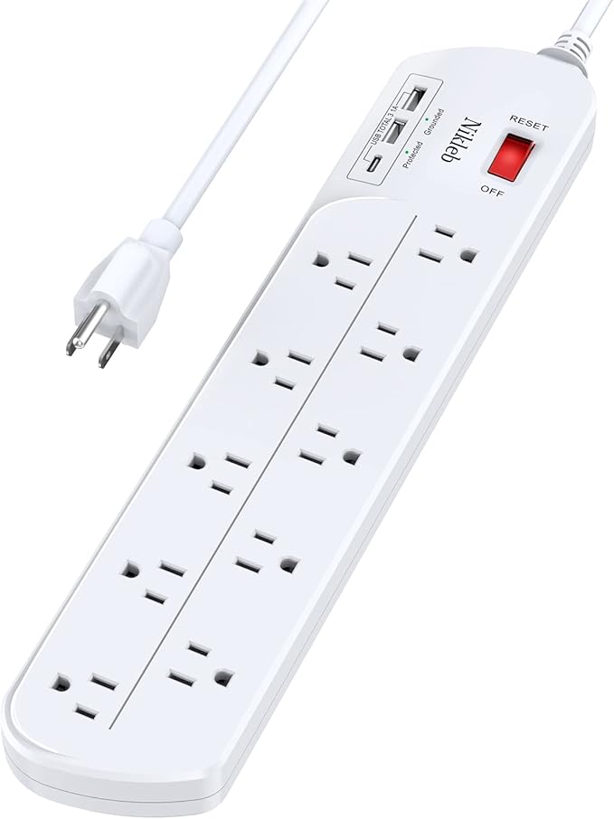 Long Power Strip, Heavy Duty Extension Cord by nikleb