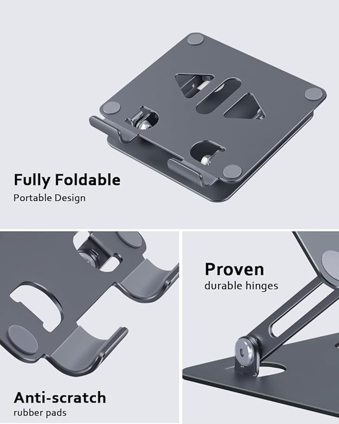 Adjustable Tablet Stand Holder for Desk, Desktop Tablet Holder, Foldable - Image 3
