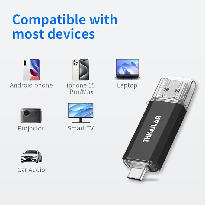Thkailar USB C Thumb Drive 128GB OTG USB 3.1 Flash Drive Dual - Image 5