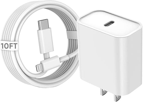 10FT iPhone Fast Charger, 10Foot Extra Long USB C to Lightning Cable PD Fast by TrimDish