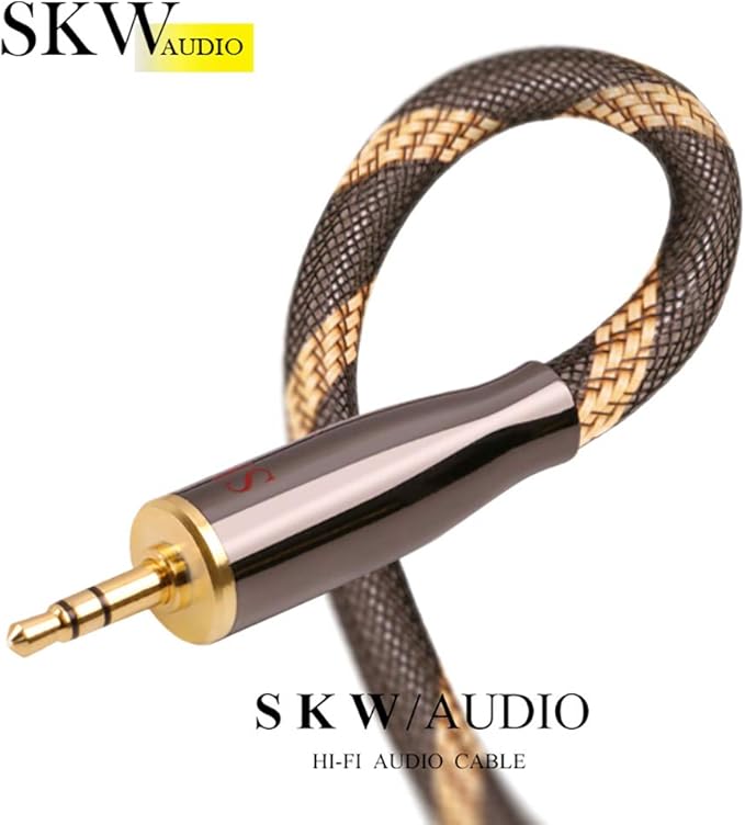 SKW Audiophiles High Gauge AUX Cable 3.5mm Male to Male Jack Cable - Image 3