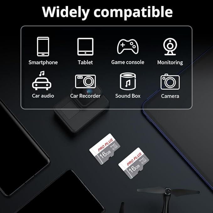 2 Pack TF Card 16GB with Adapter, High Speed Memory Card, UHS-I C10 A1 Memory - Image 2