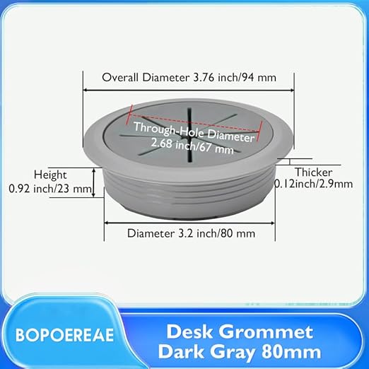 Desk Grommet 3-1/8", Desk Hole Cover - Image 8