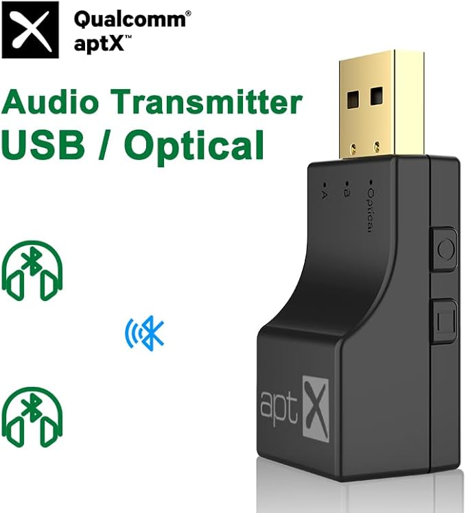 USB Optical Wireless Bluetooth Transmitter 2 in 1 Audio Transmitter Adapter Low - Image 2