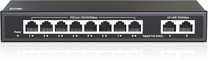 ZOSI 8 Port Gigabit PoE Switch by ZOSI
