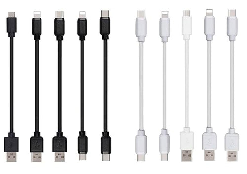 10-Pack Multi Short USB Cables & TypeC-C Cables by JuSoFU