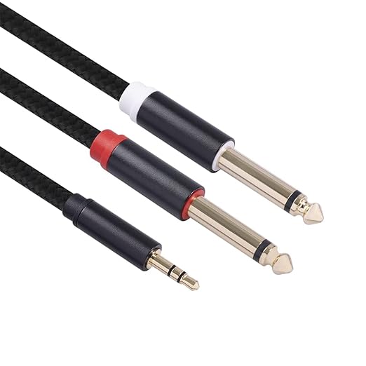 2pack 3.3Ft 3.5mm TRS to Dual 6.35mm Stereo Cable 1/8 TRS to Dual 6.35mm 1/4 TS - Image 5