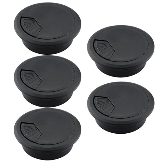 5 Pcs Desk Grommet 2" / 50 mm, Desk Cord Hole Cover, Cable Grommet ABS Plastic by EASYEAH