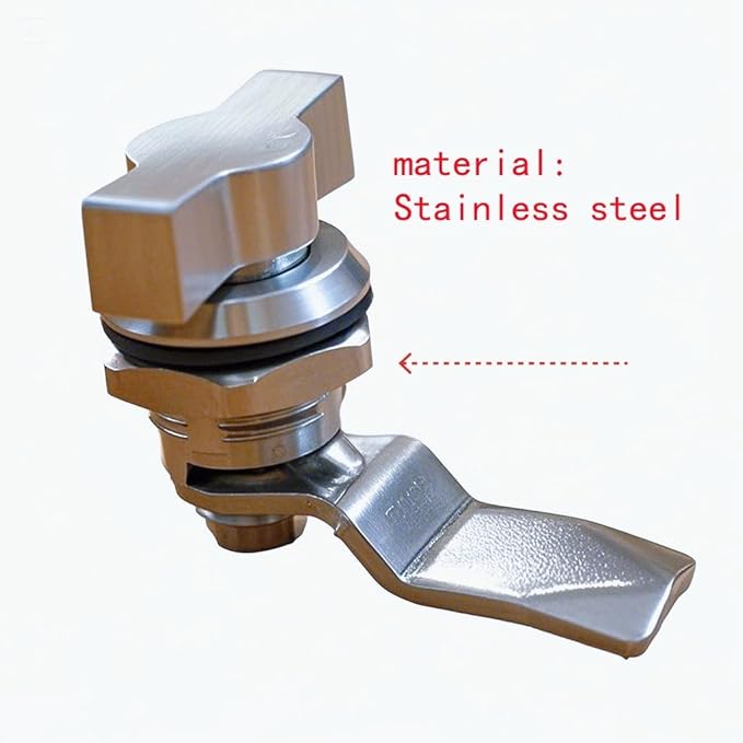 Thumb Operated Offset Cam Lock, Stainless Steel Keyless, Metal Replacement Lock - Image 2