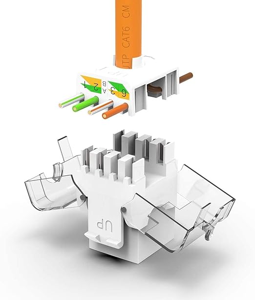 AMPCOM CAT6 Keystone Jack Tool-Less RJ45 UTP, No Punch-Down Tool Required - Image 6
