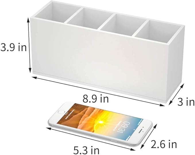 NIUBEE Acrylic Pen Holder 4 Compartments - Image 3