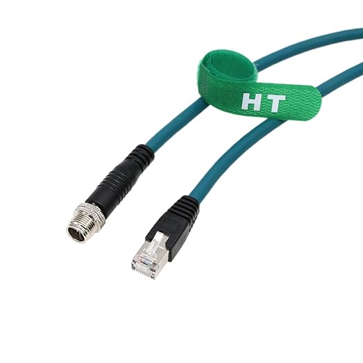 M12 8 Pin X-Code RJ45 GigE Ethernet Network Cable CAT7e - Image 2