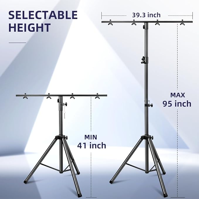 DJ Lights Stand, Heavy Duty DJ Stand 1 Pack, Portable Par Can Tripod Stage - Image 5