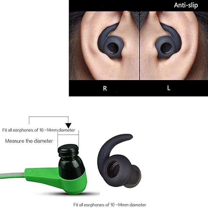 3 Pairs Replacement Anti-Slip Silicone Eartips Earbuds Ear Tips Buds Eargels - Image 3