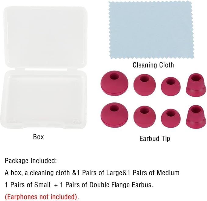 4 Pairs Earbud Replacement Tips Silicone Earbud Tips Compatible - Image 7