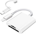 SD Card Reader for iPhone iPad Camera, Dual Card Slot Memory Card Reader by SUNTRSI