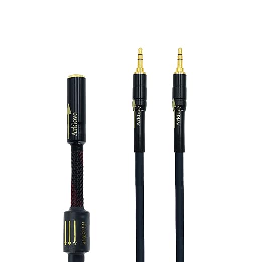 Arklove 5ft Shielded 1/8" aux Input 3.5mm Female 2X 3.5 Output Splitter Stereo by Arklove