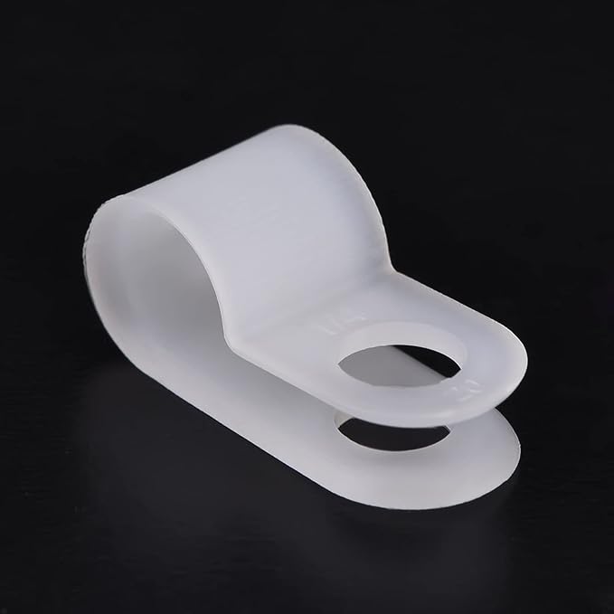 Hicarer 50 Pack R-Type Cable Clip Wire Clamp, Nylon Screw Mounting Cord - Image 4