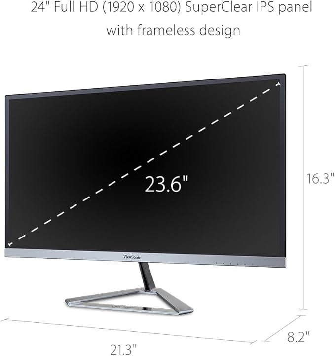 ViewSonic VX2476-SMHD 24 Inch 1080p IPS Monitor - Image 3
