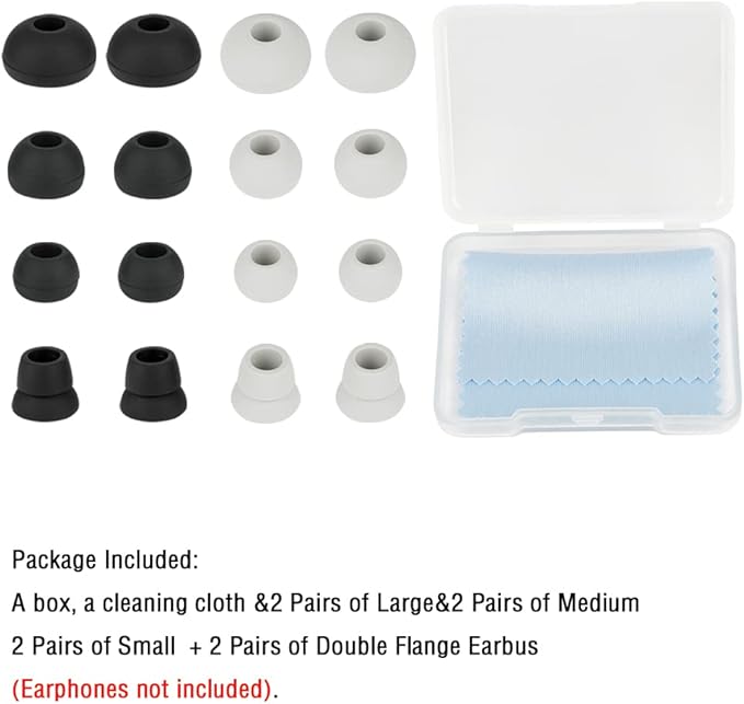 8 Pairs Replacement Earbud Tips Earbud Covers Silicone Tips Compatible - Image 8