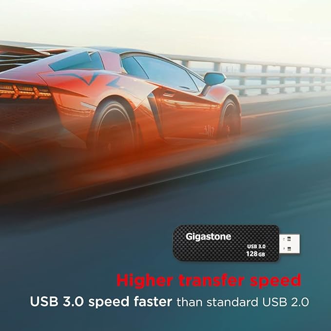 GIGASTONE 128GB Flash Drive Z30 USB 3.2 Gen 1, 100MB/s Ultra Fast, Keychain Loop - Image 5
