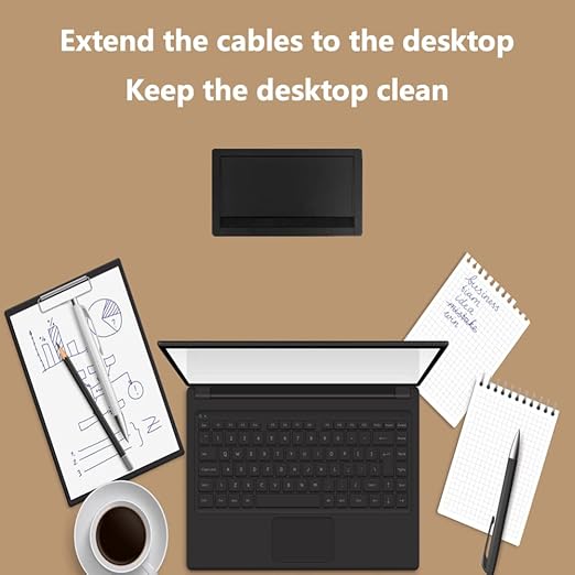 ZESHAN Brush Cable Cubby Connectivity Box Conference Table Power Box - Image 9