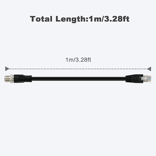 Alvin's Cables M12 8 Pin Male to RJ45 Shielded Ethernet Cable X Coded 8 - Image 8