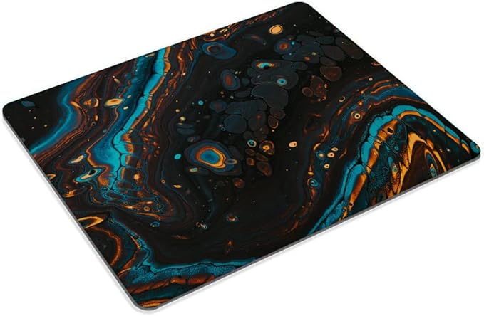 Green White and Black Marble Mouse pad Customized Mousepad Non-Slip Rubber Base - Image 2