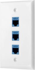 Cat6 Keystone Ethernet Wall Plate Female to Female by POKIVIR