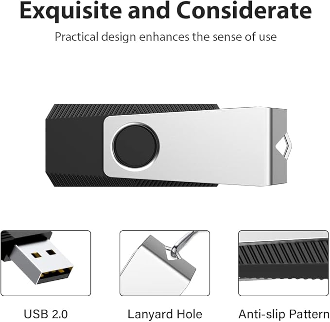 Aiibe 128GB USB Flash Drive 5 Pack Flash Drive 128GB Thumb Drive USB Drive - Image 5