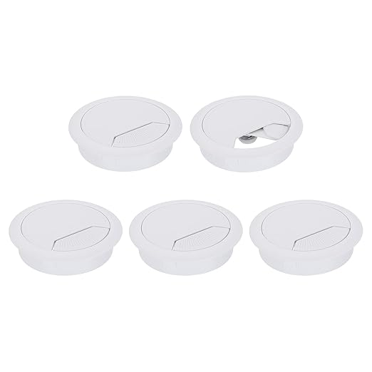 uxcell 5 Pcs 60mm Desk Grommet, Plastic Cable Hole Cover, Wire Cord Cable by uxcell