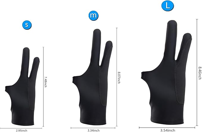 SPBMY Drawing Glove 2 Pack, Two-Finger Artist Glove - Image 7