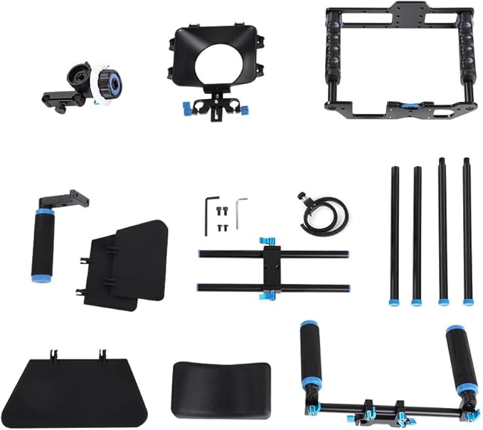 Shoulder Rig Stabilizer Kit, Aluminum Alloy Camera Stabilizer Cage - Image 2