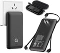 Q 10000mAh Power Bank, Slim Portable Charger, 4 Output External Battery Pack by BrandQ