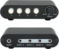 4-Way 3.5mm Stereo Audio Switch Input Signal Source Switcher Selector Splitter by TENEALAY