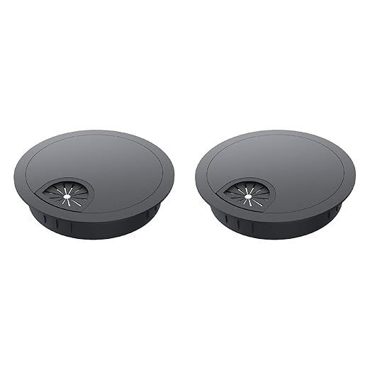 2 Pack Desk Grommet 2 Inch 50mm, Zinc Alloy Computer Desk Wire Hole Cover by Unknown