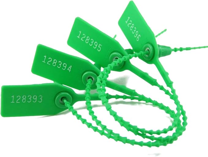 Leadseals 1000 Green Numbered Security Tags Plastic Tamper Proof Seals - Image 3