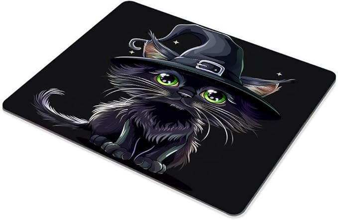 Square Mouse Pad Black Cat - Image 5