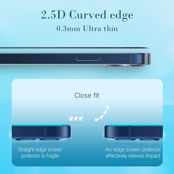 PERFECTSIGHT 2 Pack Anti Blue Light Screen Protector Compatible - Image 7