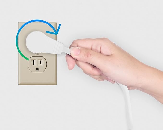 Maximm Monitor Computer Power Cord 3 Ft Flat Plug 360° Rotating PC Cable 3 - Image 4