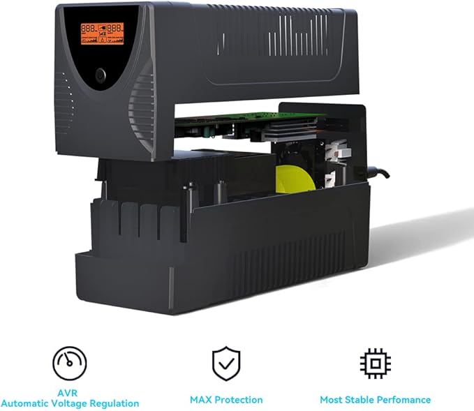 Ups Battery Backup and Surge Protector 425VA/240W, Computer Uninterruptible - Image 2