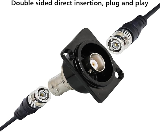 PENGLIN 2PCS BNC D Series Panel-Mount Connector, BNC Female to Female Adapter - Image 2