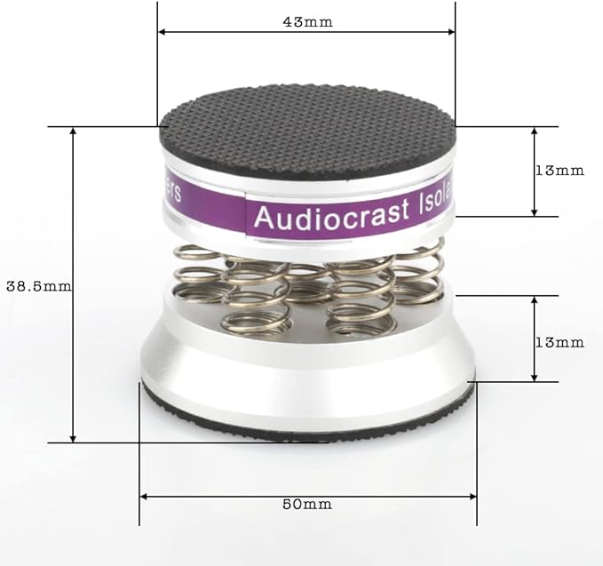 Tertullus 4 Pcs Speaker Isolation Feet 43mm×38.5mm Audio Shock Absorber Floor - Image 4