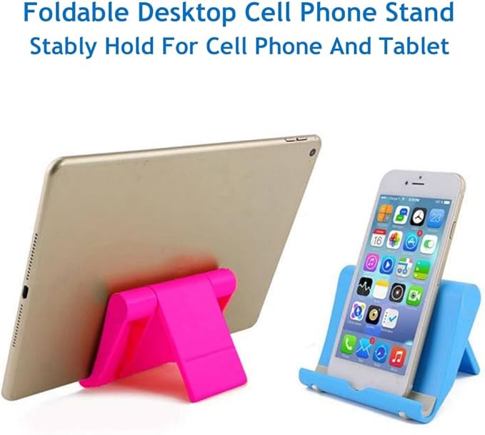 Cell Phone Stand for Desk Foldable Cell Phone Holder Desk Tablet Holder Mobile - Image 2