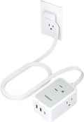 TESSAN Small Flat Plug Power Strip, Ultra Thin Extension Cord by TESSAN