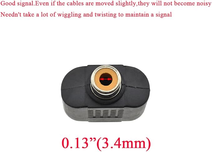 Hahiyo 3 RCA F-2x3.4 RCA F Stereo Plug Interconnect Audio One Male 3.4mm Two - Image 2