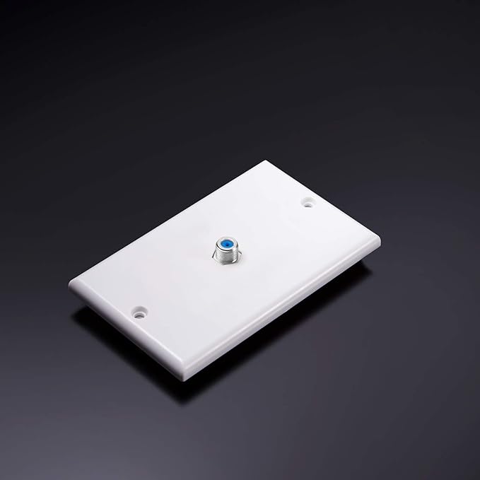 Weewooday 8-Pack White Single Gang F Connector Coax Wall Plates - Image 7