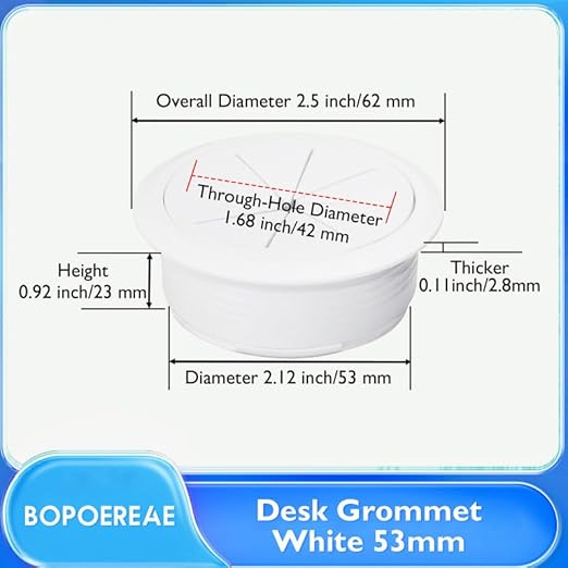 Desk Grommet 2-1/16", Desk Hole Cover - Image 8