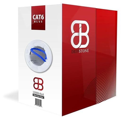 DRIPSTONE CAT6 Ethernet Cable 1000ft Bulk Network LAN Wire 23AWG Solid CCA UTP by Dripstone