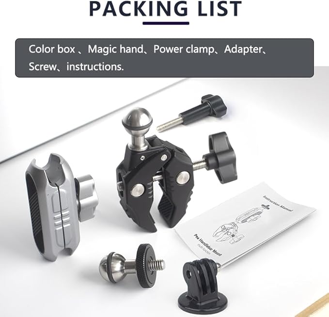 Aluminum Alloy Camera Mounts Clamp Mount Bicycle Handlebar Adapter Mount - Image 8